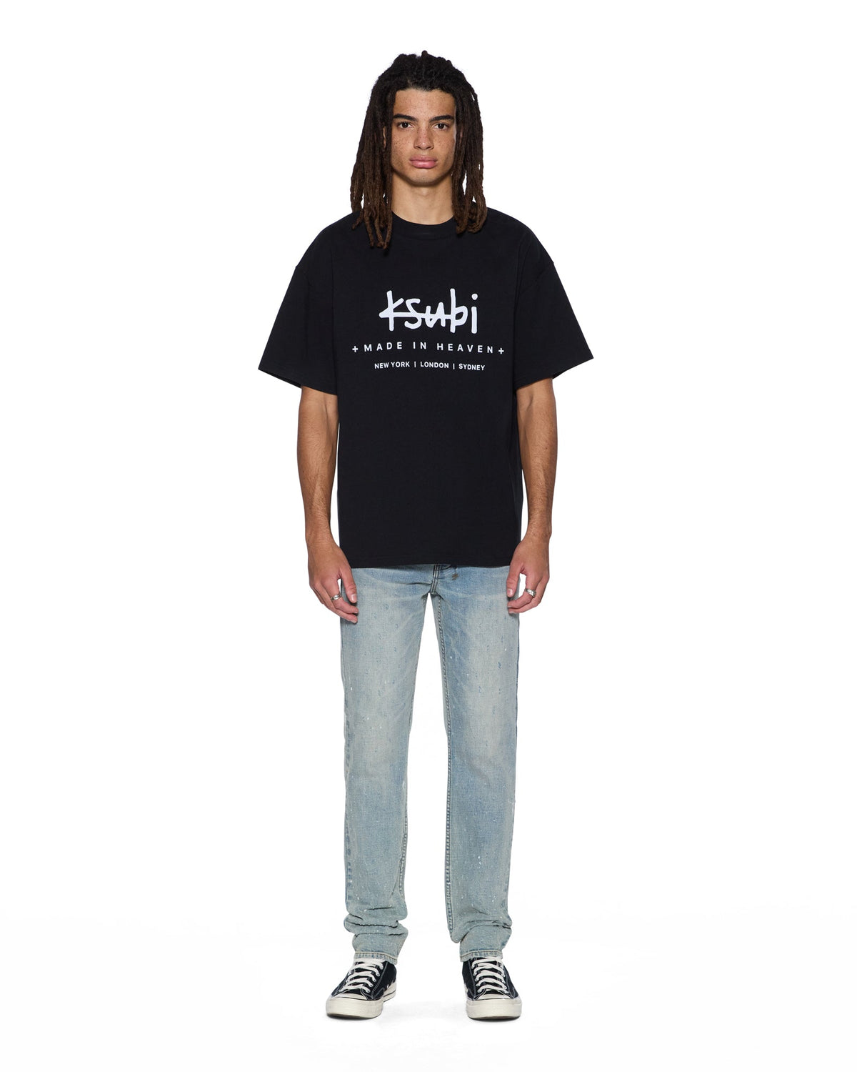 MENS PLATED EKCESS SS TEE JET BLACK TEES