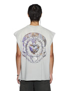 MENS ANGUISH CUT OFF TANK KRETE GREY TEES