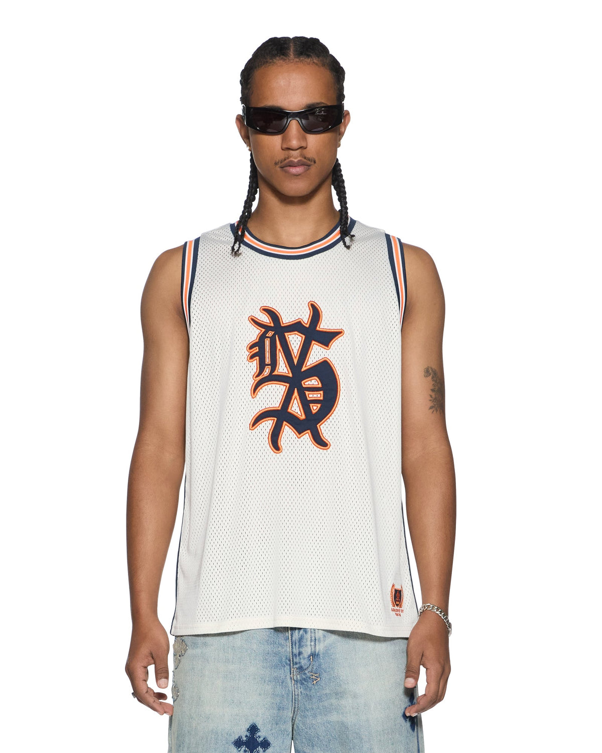 MENS BOLTER MESH DEBUT SINGLET ECRU FASHION TOPS