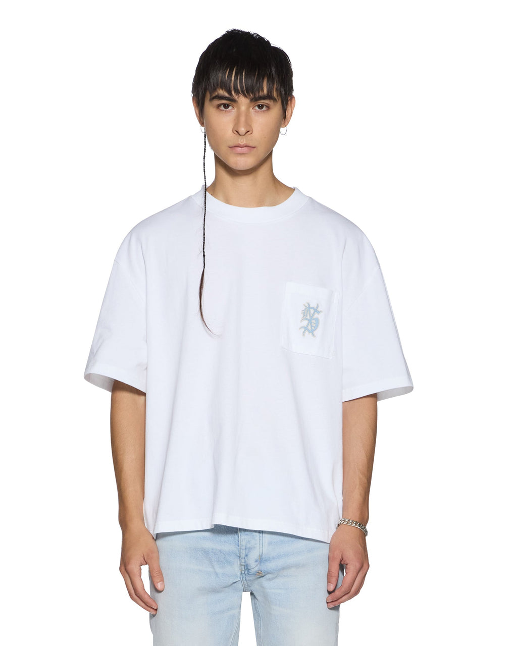 MENS EFFECT EKCESS POCKET SS TEE TRU WHITE TEES