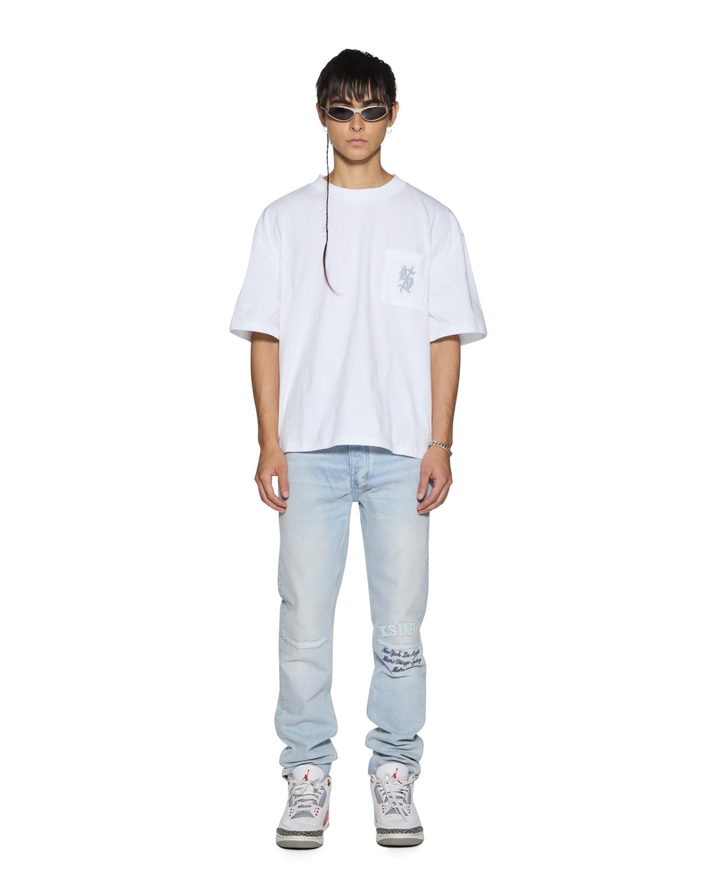 MENS EFFECT EKCESS POCKET SS TEE TRU WHITE TEES