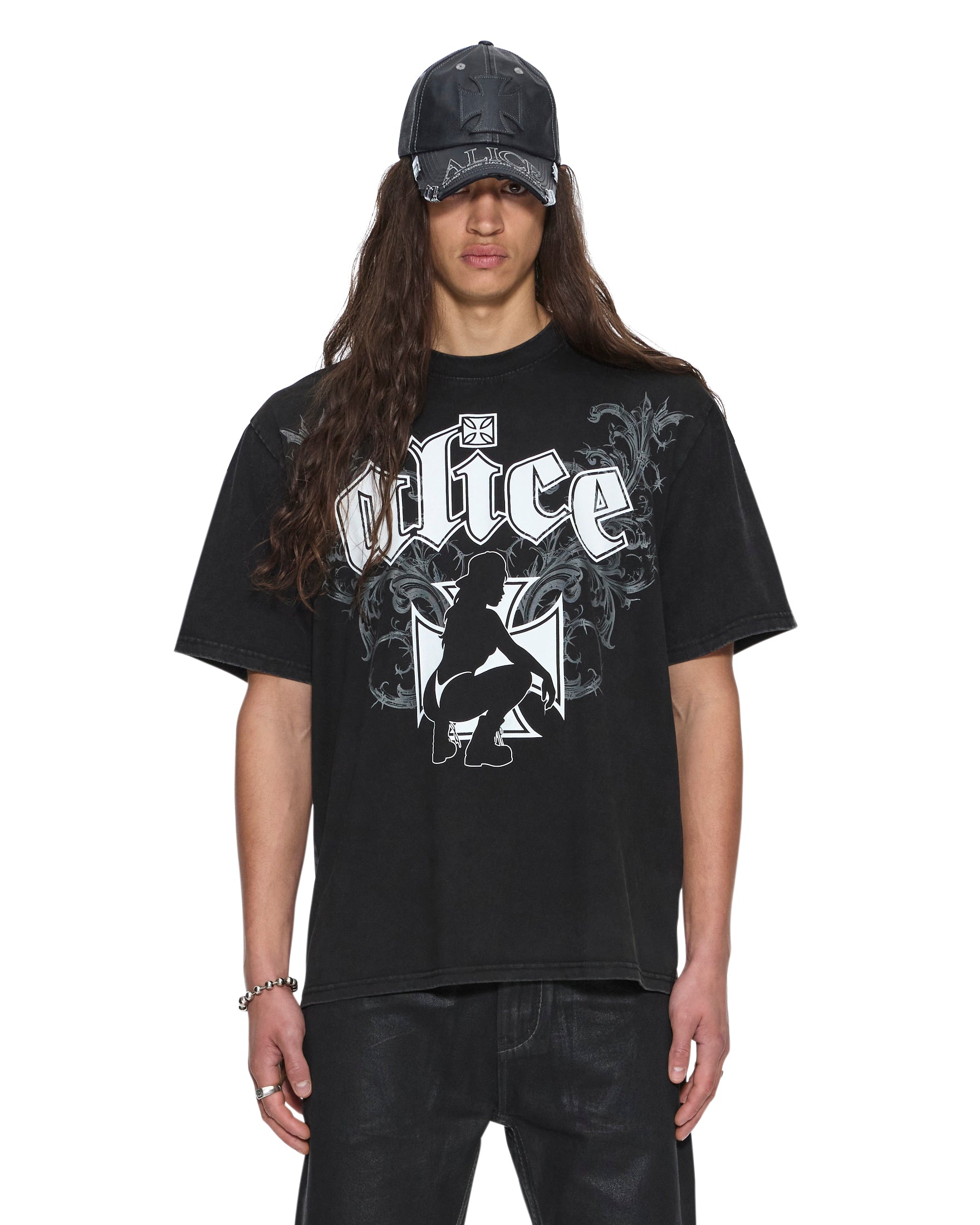 MENS  KSUBI X ALICE HOLLYWOOD GRAPHIC TEE BLACK REGULAR TEES