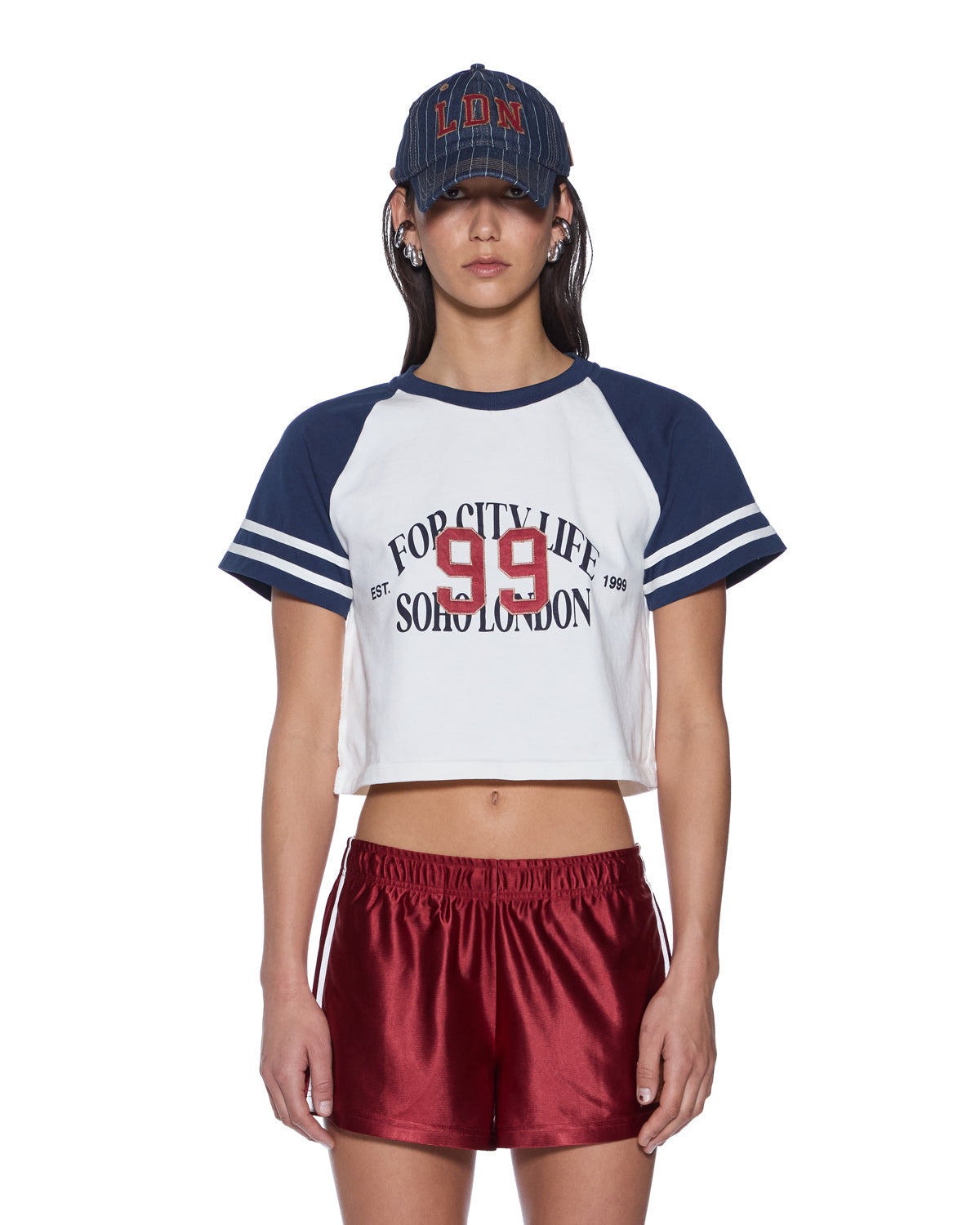 RAGLAN BOXY SS TEE VINTAGE WHITE/NAVY