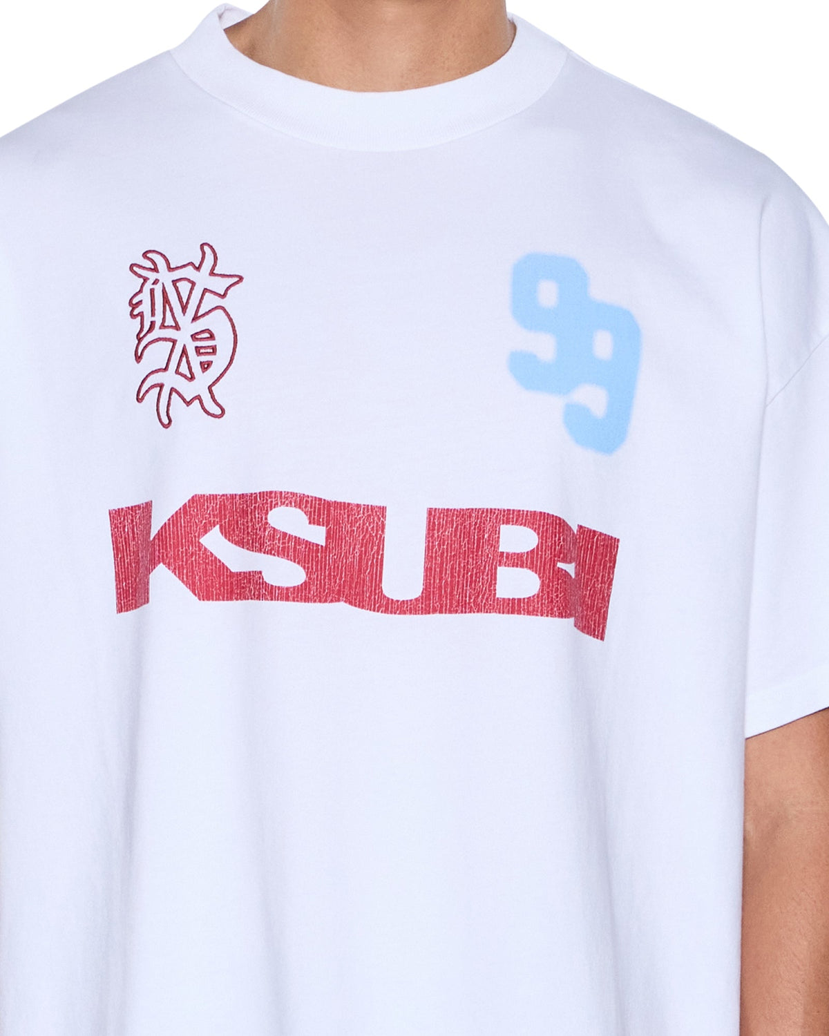 RUGGED EKCESS SS TEE WHITE/RED