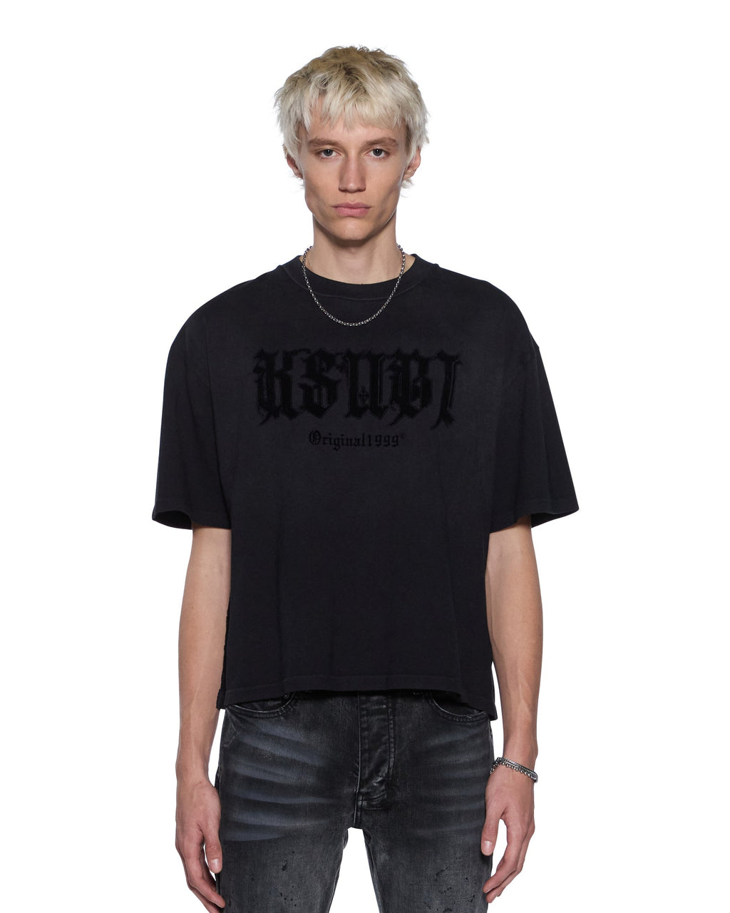 Mens Kstudio Halen Ss Tee Black Fade Baggy Tees - Black