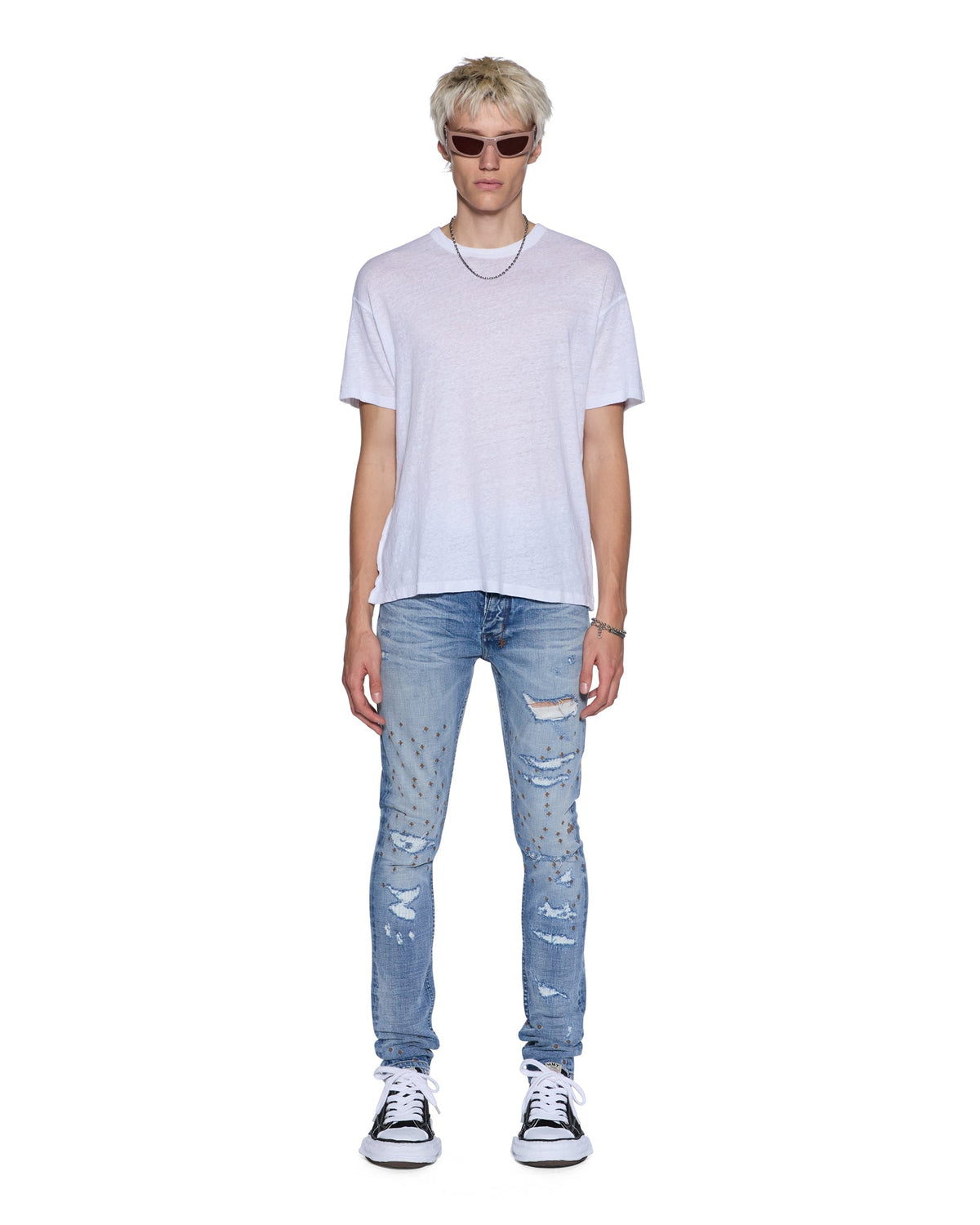 SID LINEN SS TEE WHITE