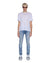 MENS  SID LINEN SS TEE WHITE SLIM TEES