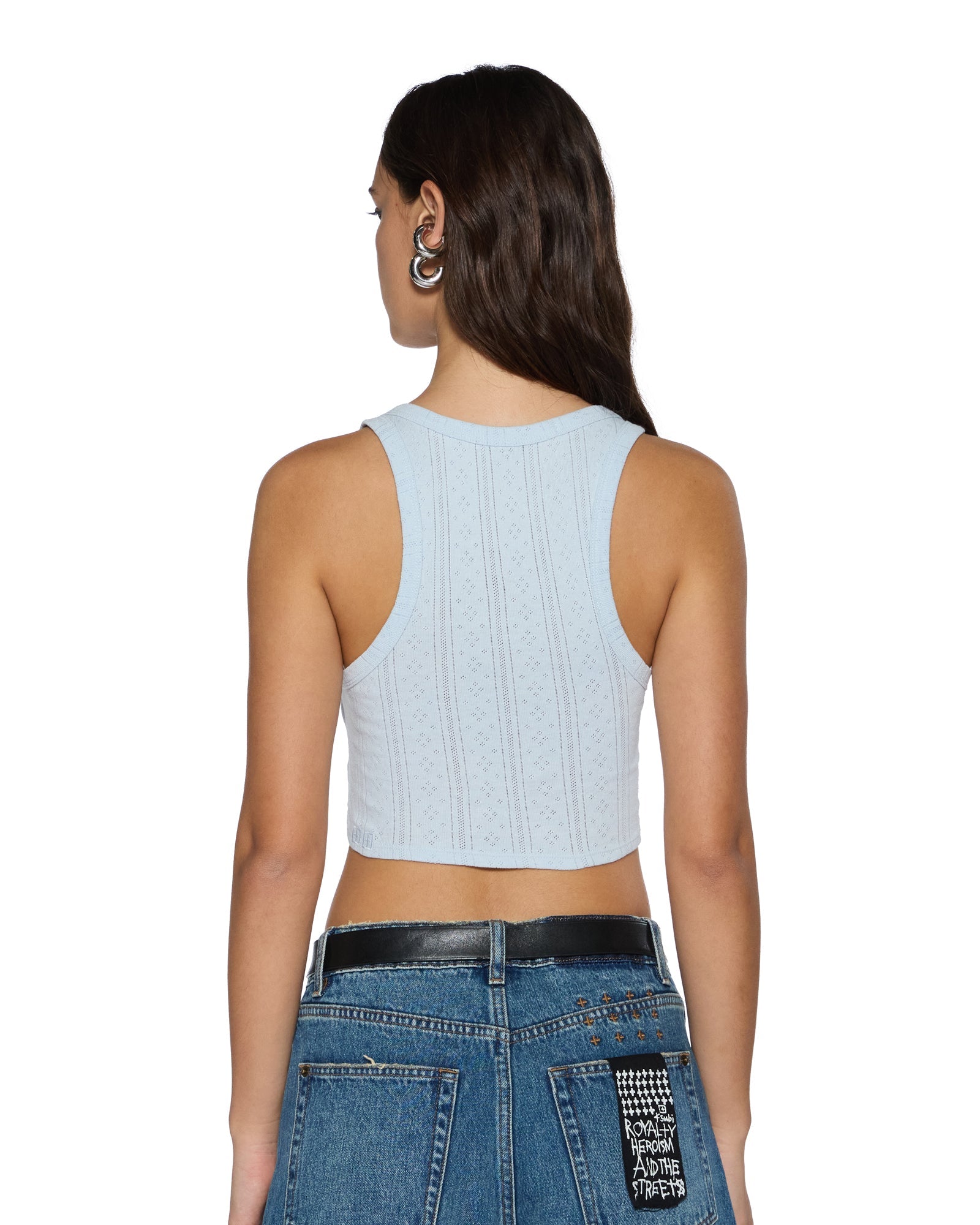 WOMENS  SOTT ORIGIN CROP TANK ICE MIST FITTED FASHION TOPS