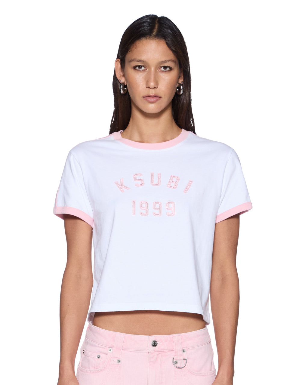 WOMENS VARSITY SHRUNKEN TEE WHITE QUARTZ TEES