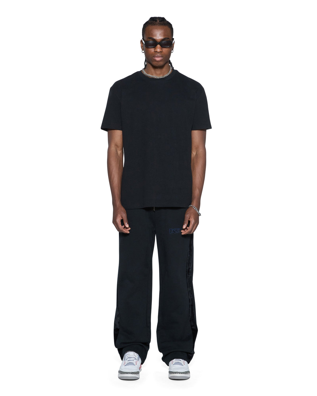MENS 4X4 PAISE BIGGIE SS TEE COBALT BLACK TEES
