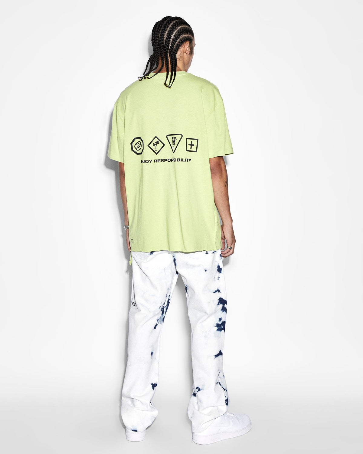 Mens Enjoy Biggie Ss Tee Daylite Oversized Tees - Green