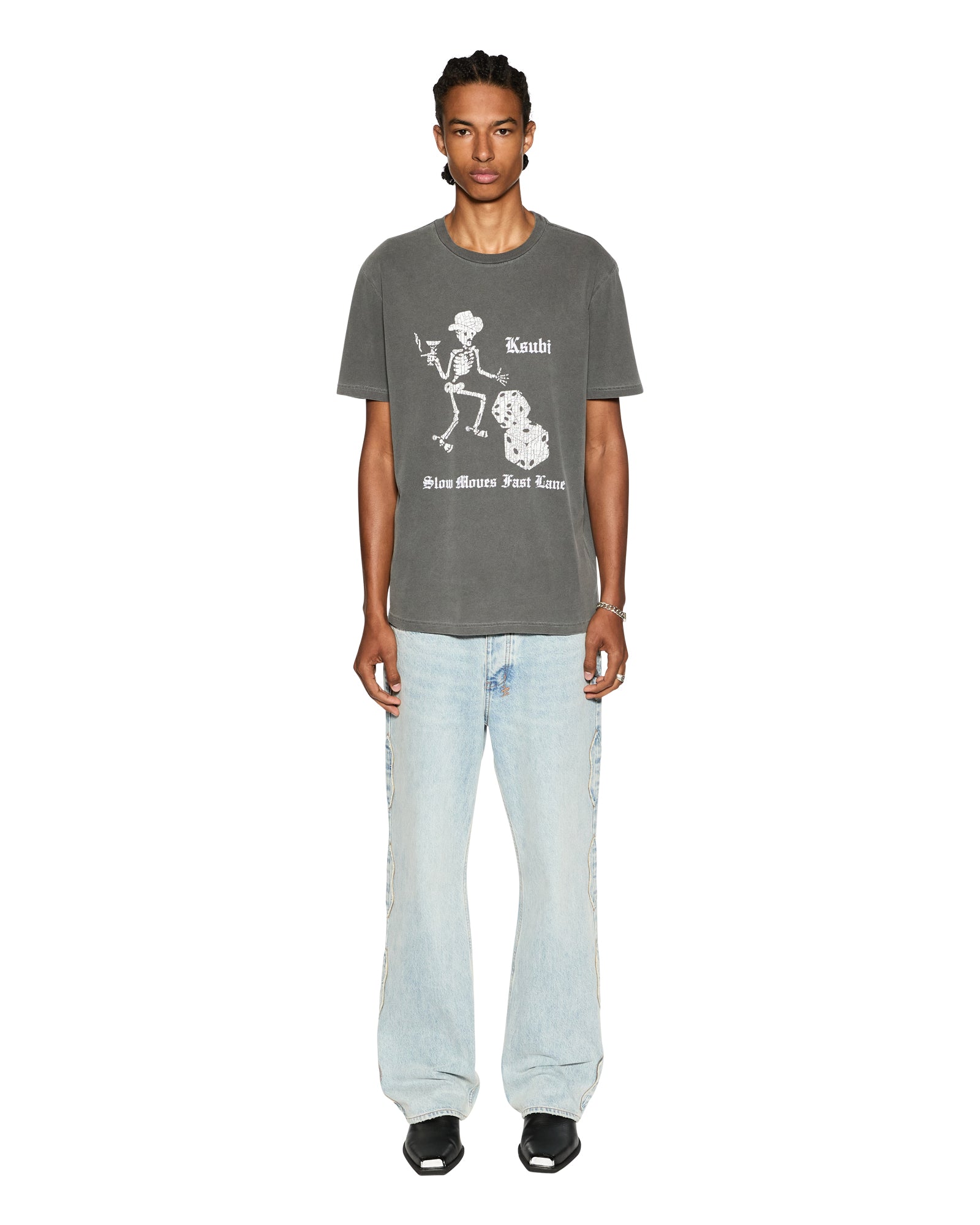 MENS  FAST MOVES KASH SS TEE SMASH BLACK REGULAR TEES