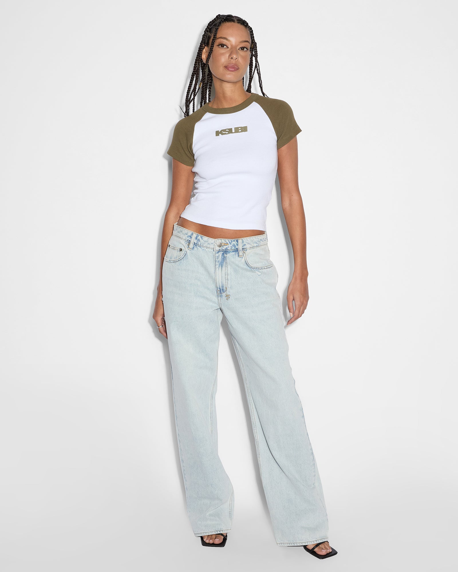 WOMENS  LOW RIDER SKYFALL RAMPANT RIPPED BAGGY DENIM JEANS