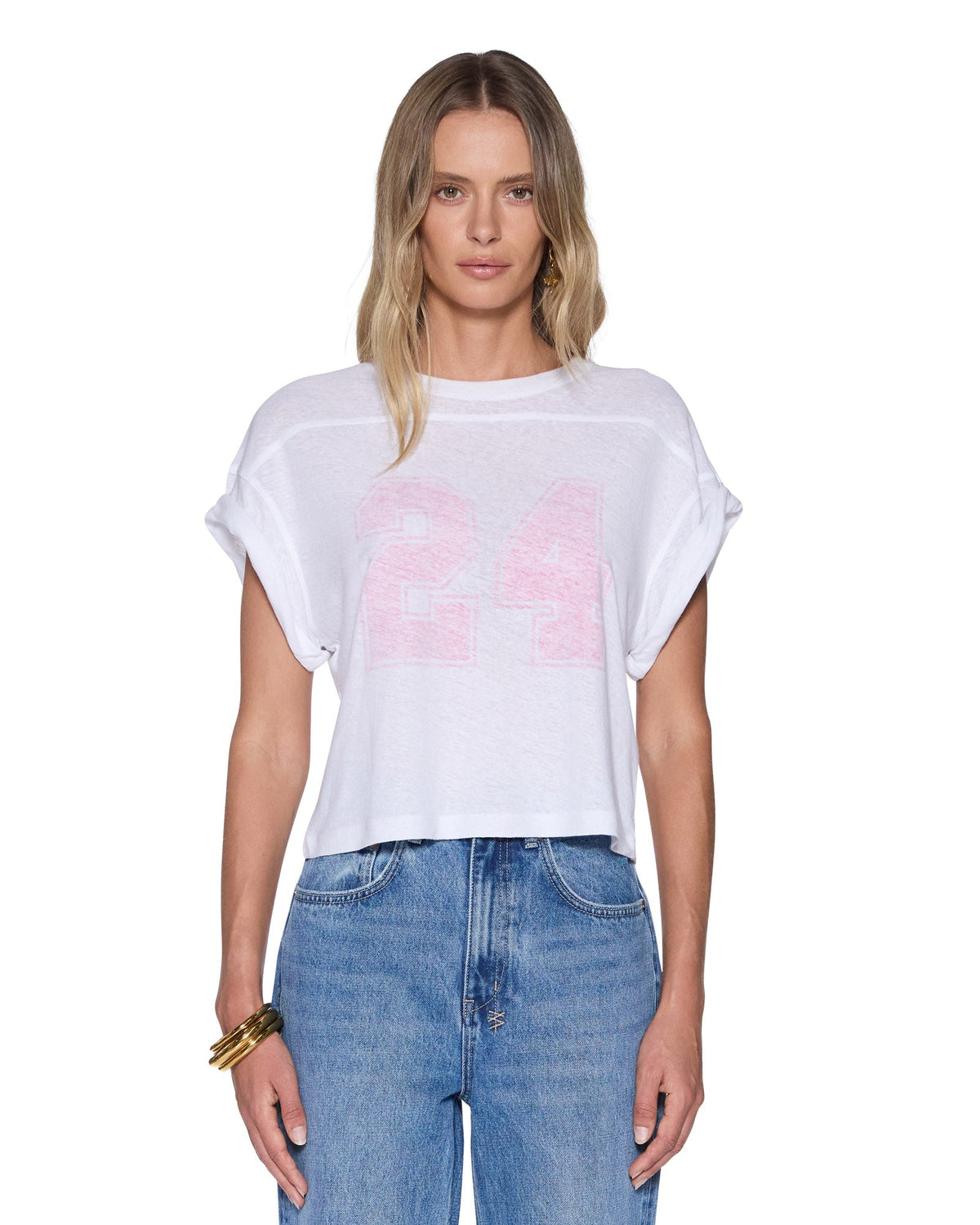 Womens Legends Ss Tee Vintage White/multi Slim Tees - White