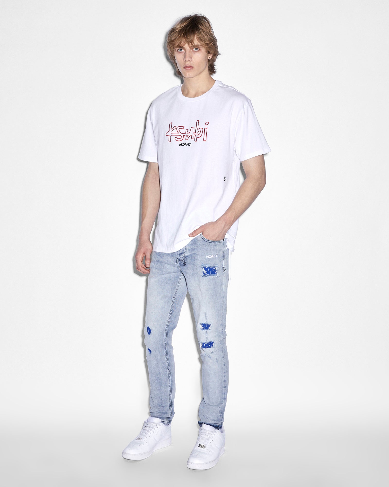 MENS  MIAMI 4X4 BIGGIE SS TEE TRU WHITE OVERSIZED TEES