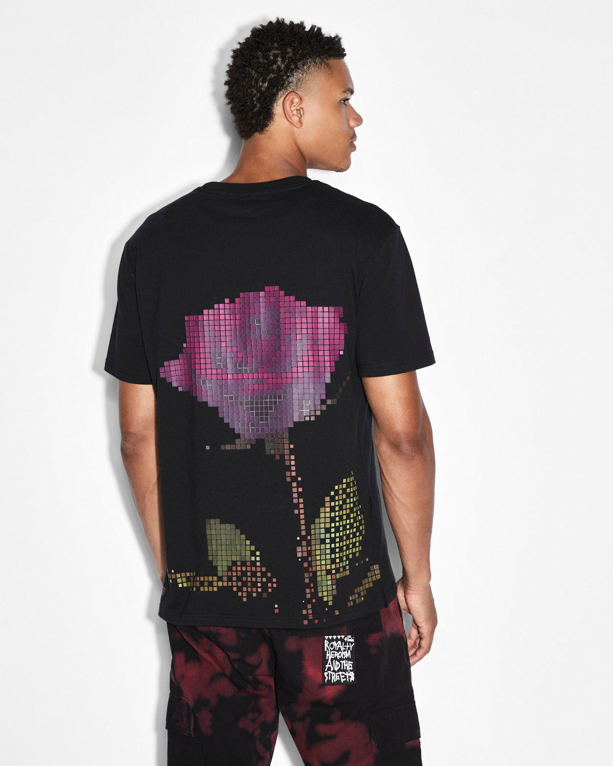 PIXEL KASH SS TEE JET BLACK