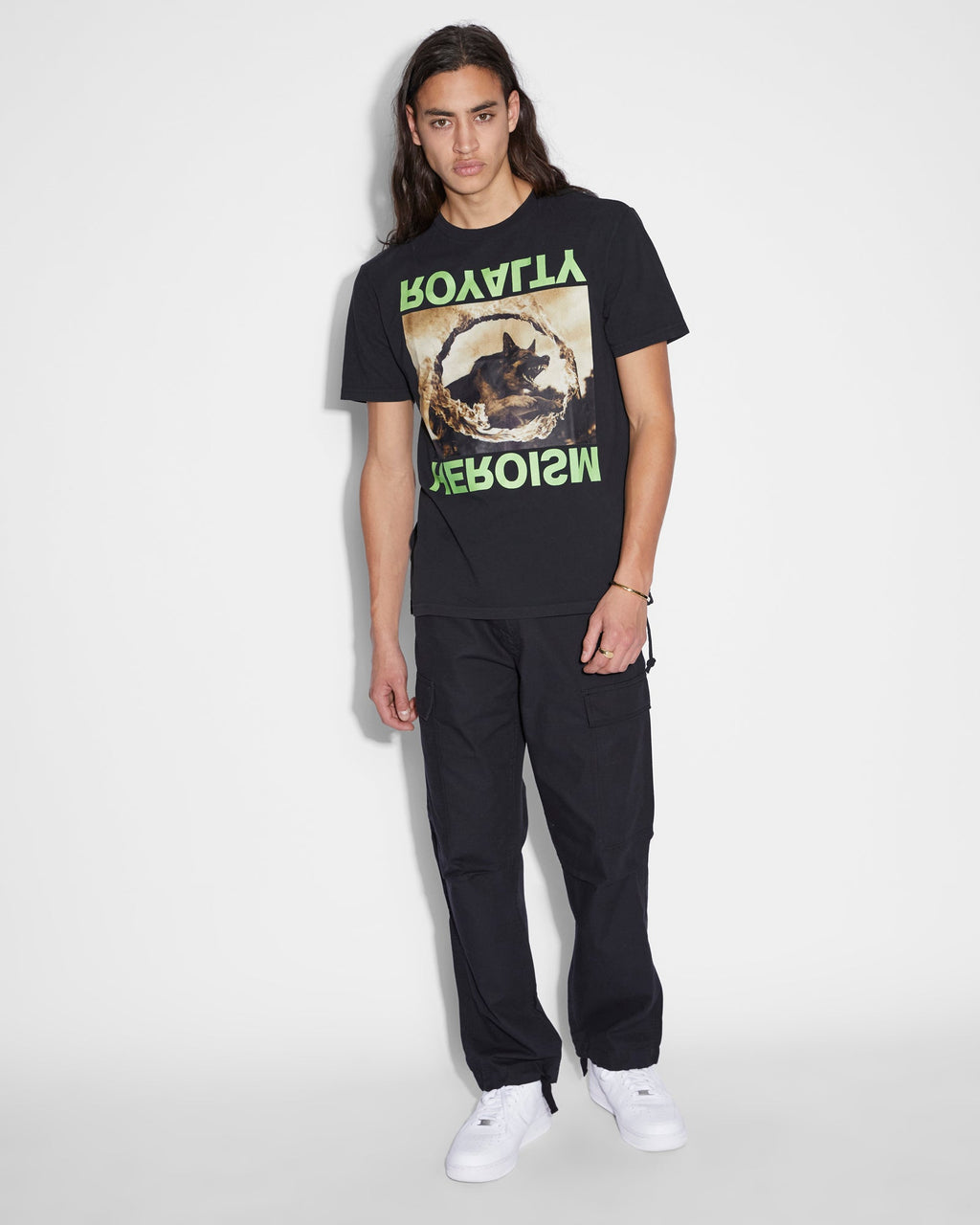 Mens Shephard Kash Ss Tee Jet Black Regular Tees - Black