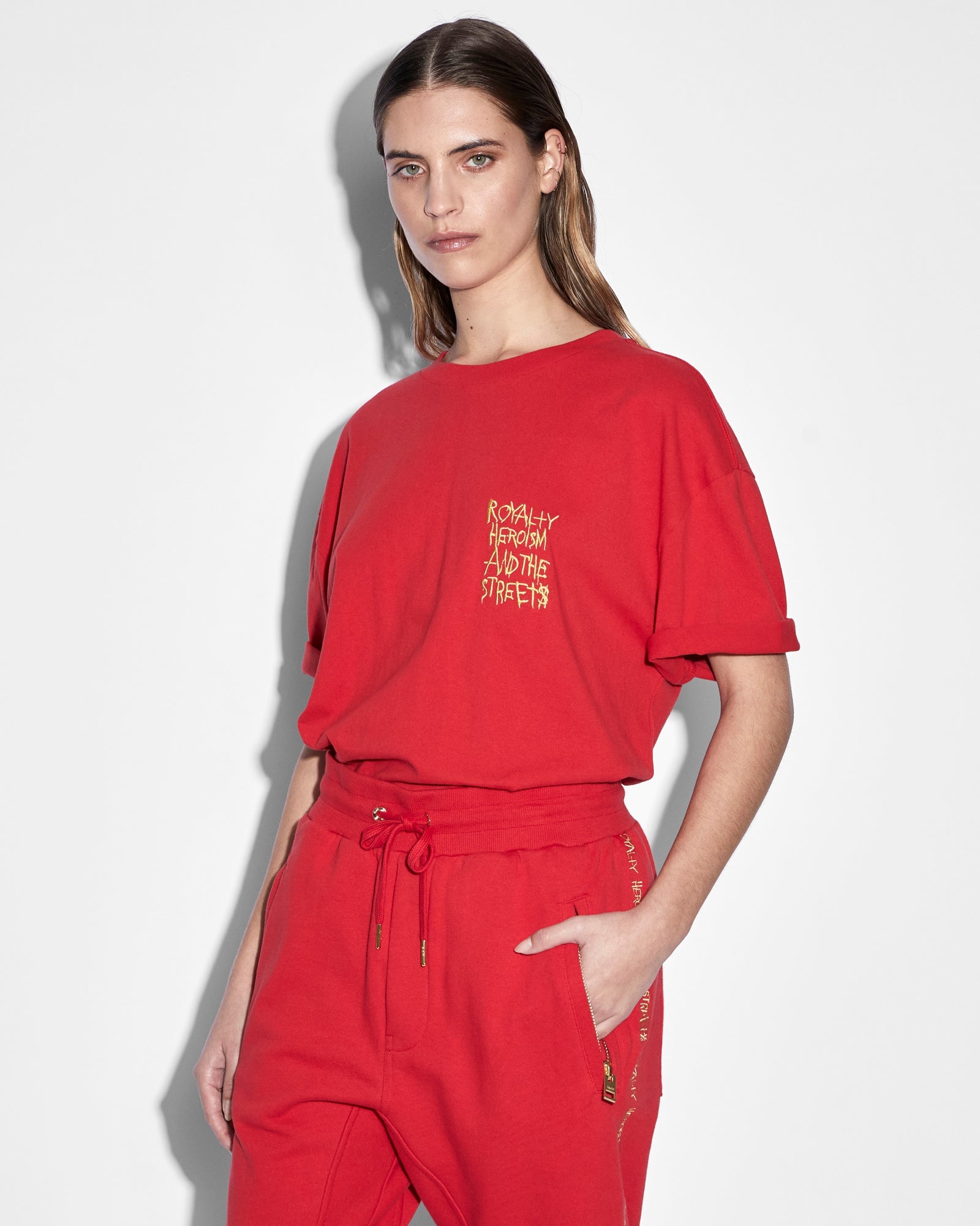 MENS  KSUBI 23 BIGGIE SS TEE RED OVERSIZED TEES