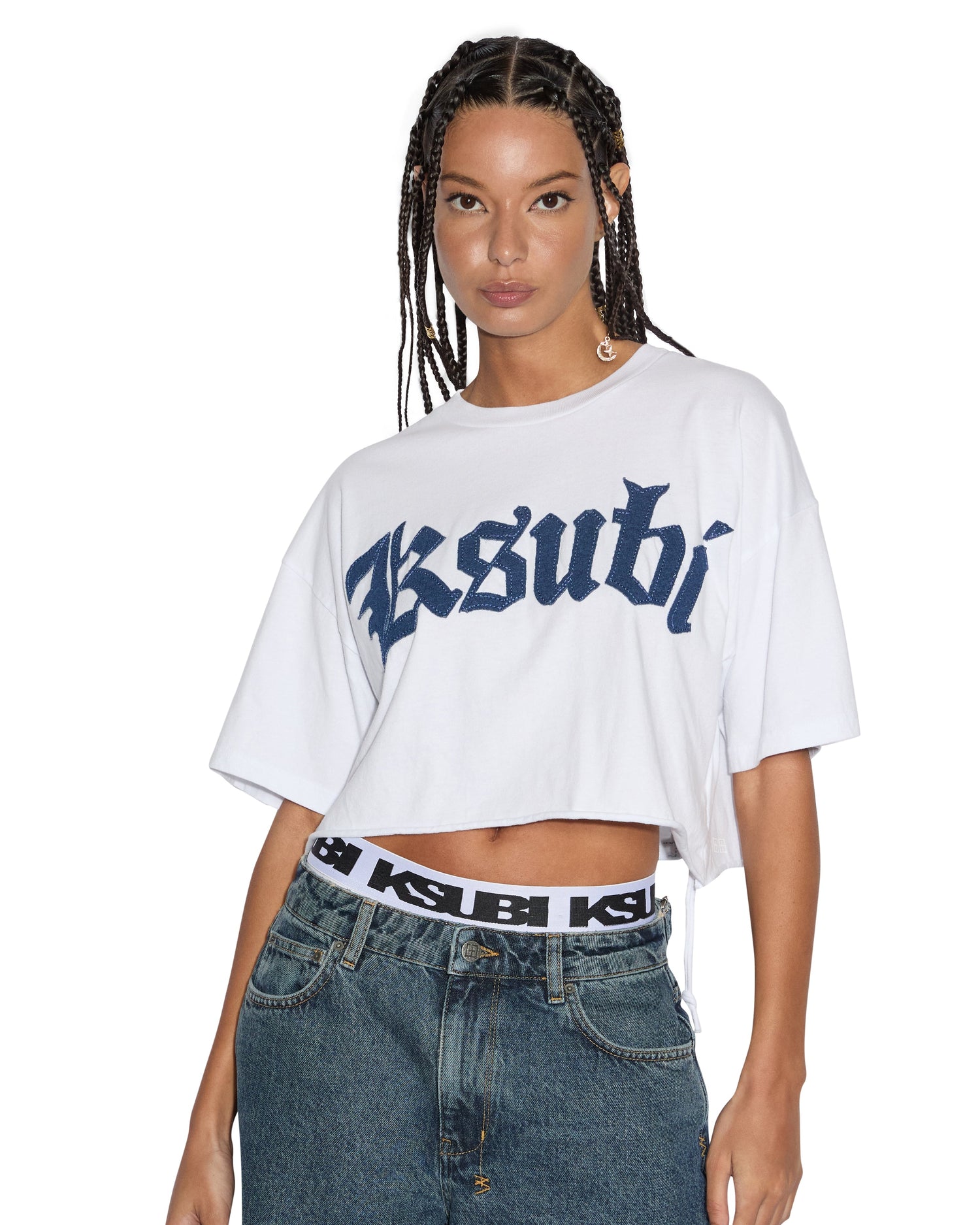 SCRIBE OH G CROP SS TEE WHITE