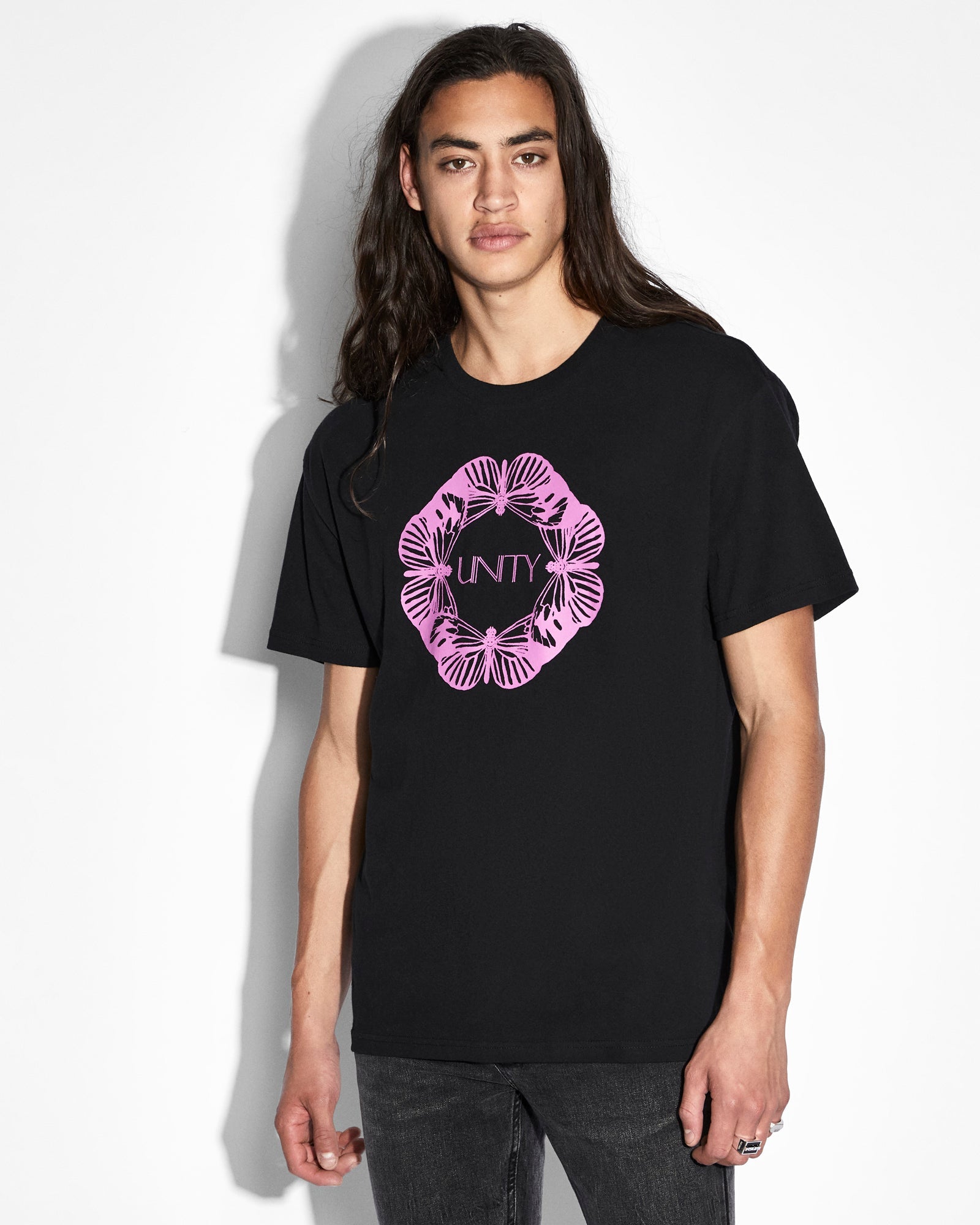 MENS  UNITYFLY BIGGIE SS TEE BLACK OVERSIZED TEES