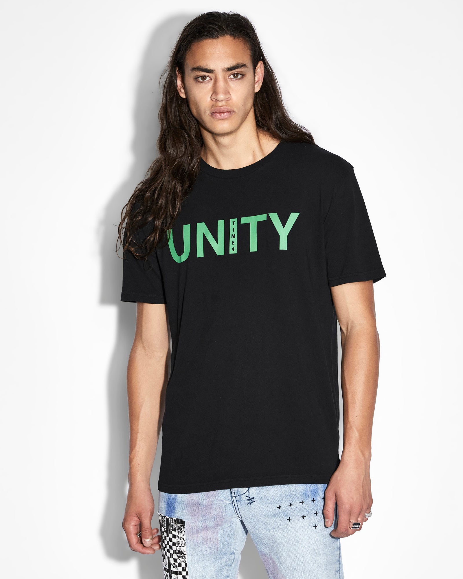 MENS UNITY KASH SS TEE JET BLACK REGULAR TEES