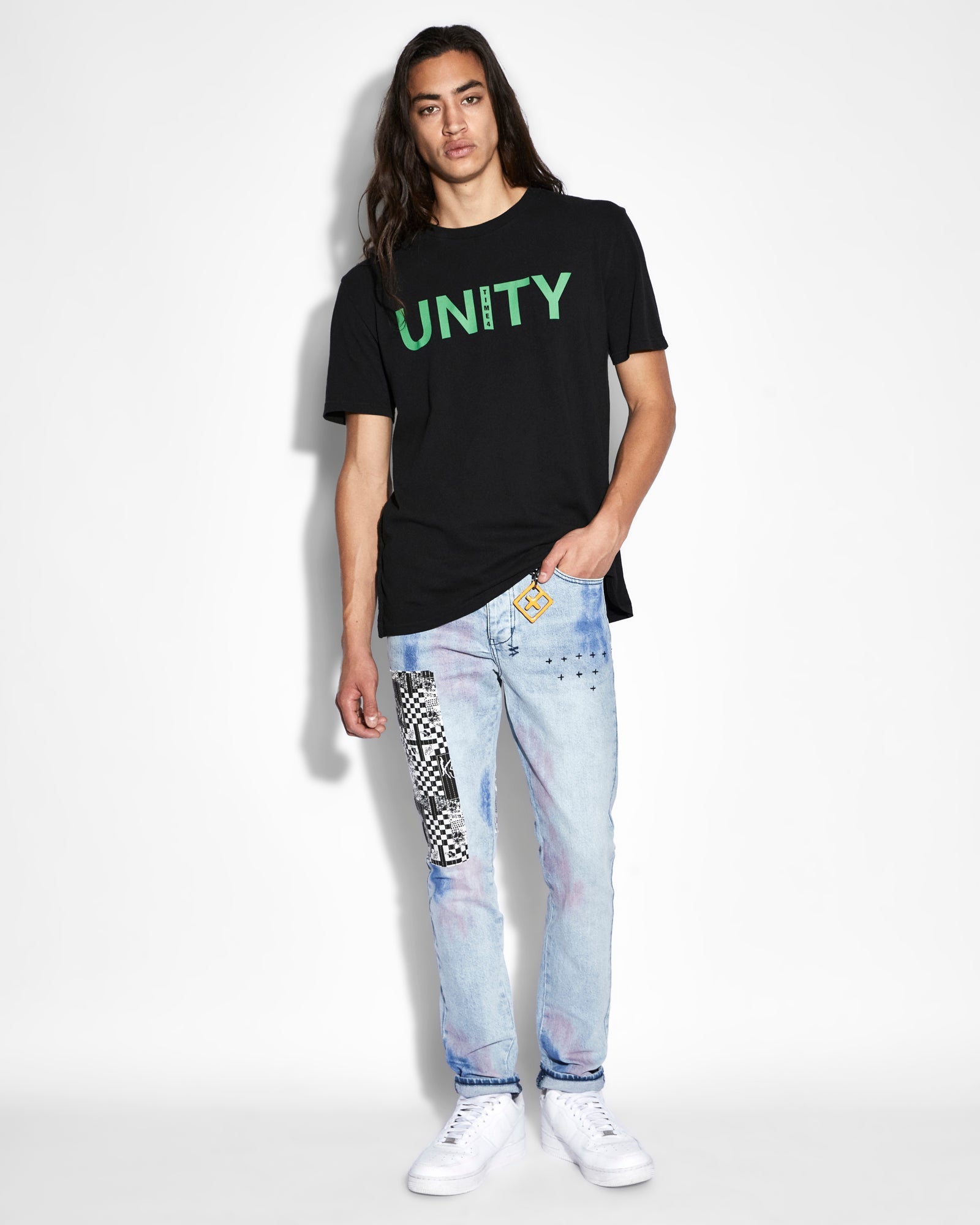 MENS  UNITY KASH SS TEE JET BLACK REGULAR TEES
