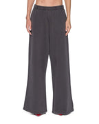 Womens Boyfriend Trakpant Washed Black Oversized Pants - Black