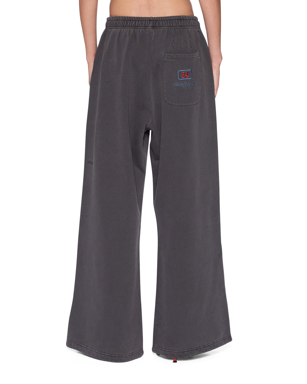 Womens Boyfriend Trakpant Washed Black Oversized Pants - Black