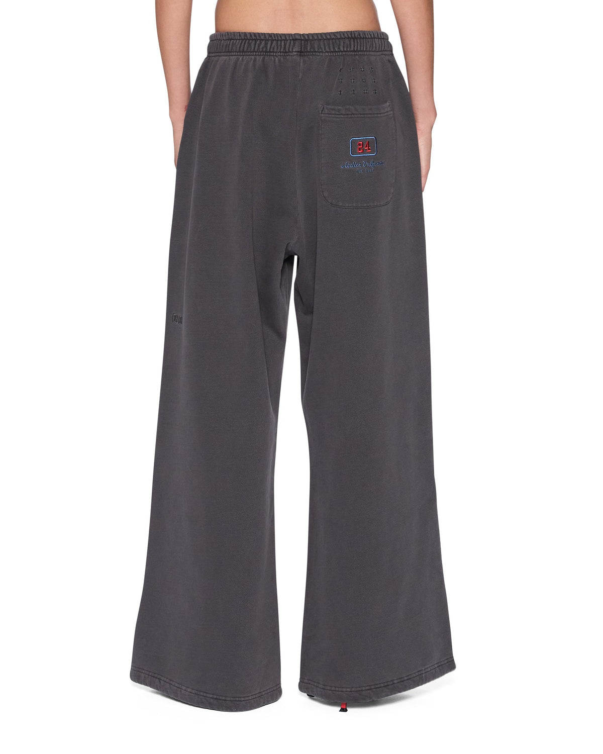 Womens Boyfriend Trakpant Washed Black Oversized Pants - Black