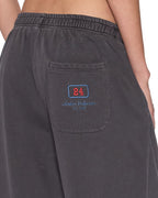 Womens Boyfriend Trakpant Washed Black Oversized Pants - Black