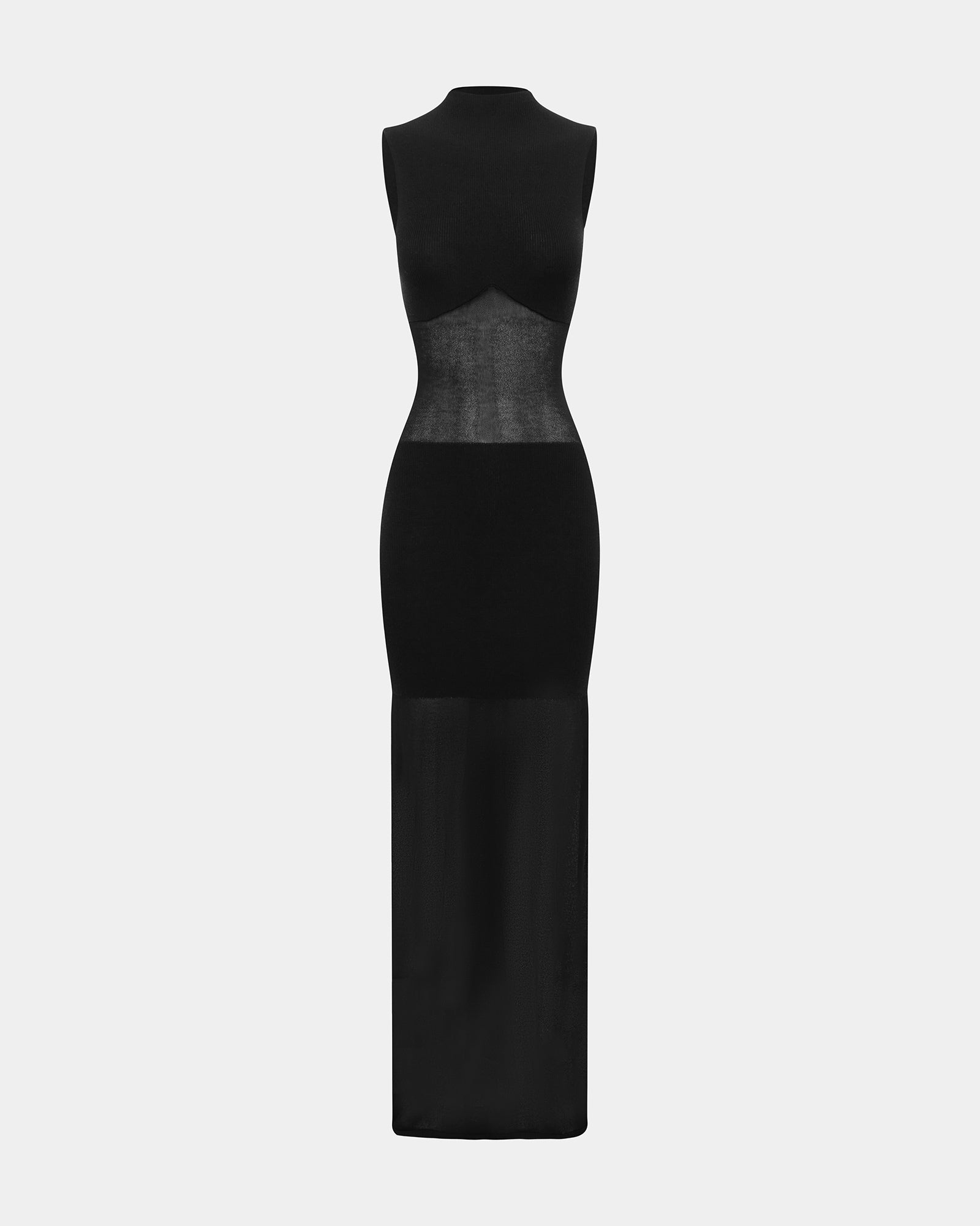 WOMENS  TONIK MILANO DRESS BLACK SLIM KNITWEAR