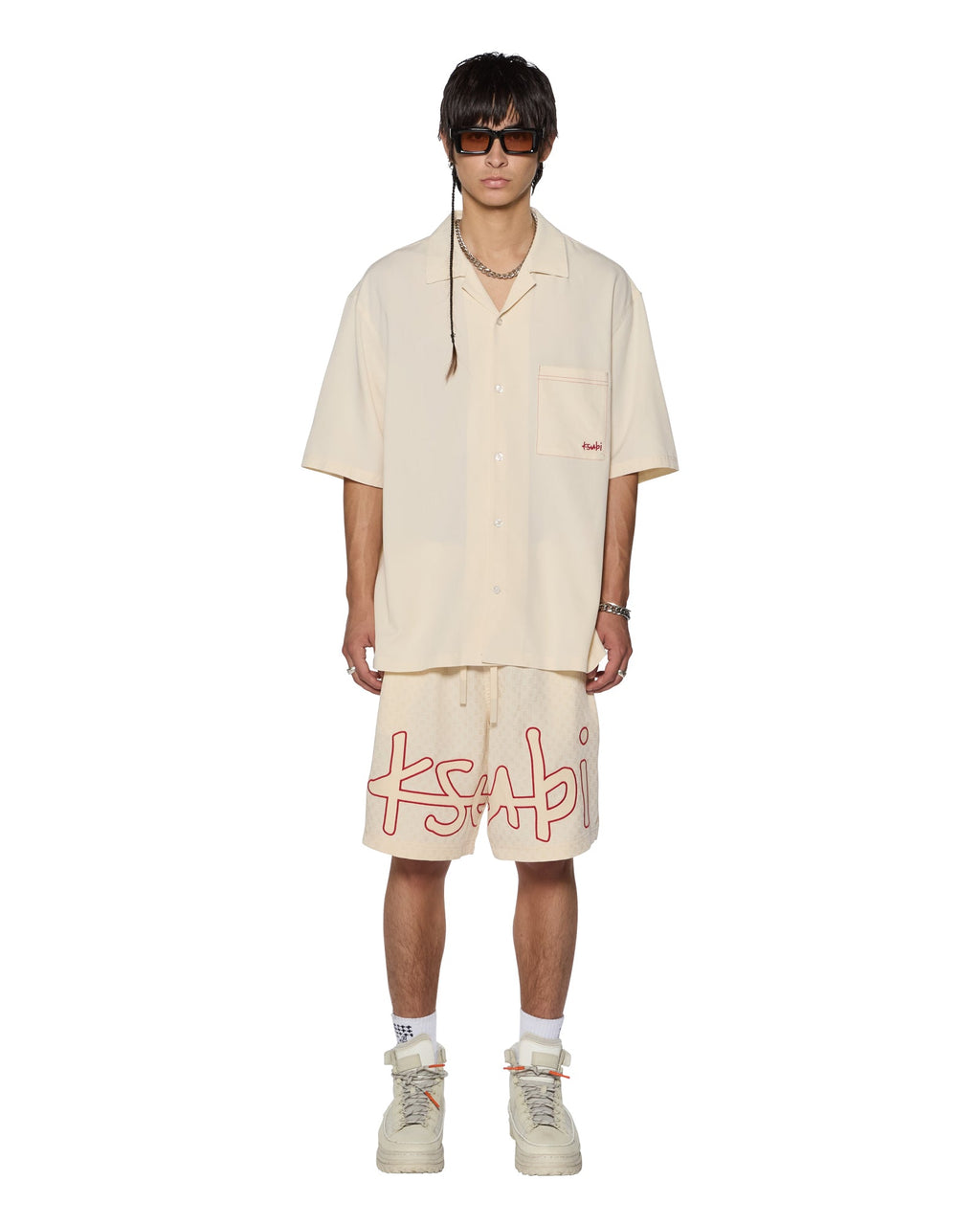 Mens 1999 Diner Ss Shirt Ecru Relaxed Shirts - Beige