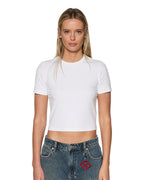 Womens 1999 Plus Baby Tee White Fitted Tees - White
