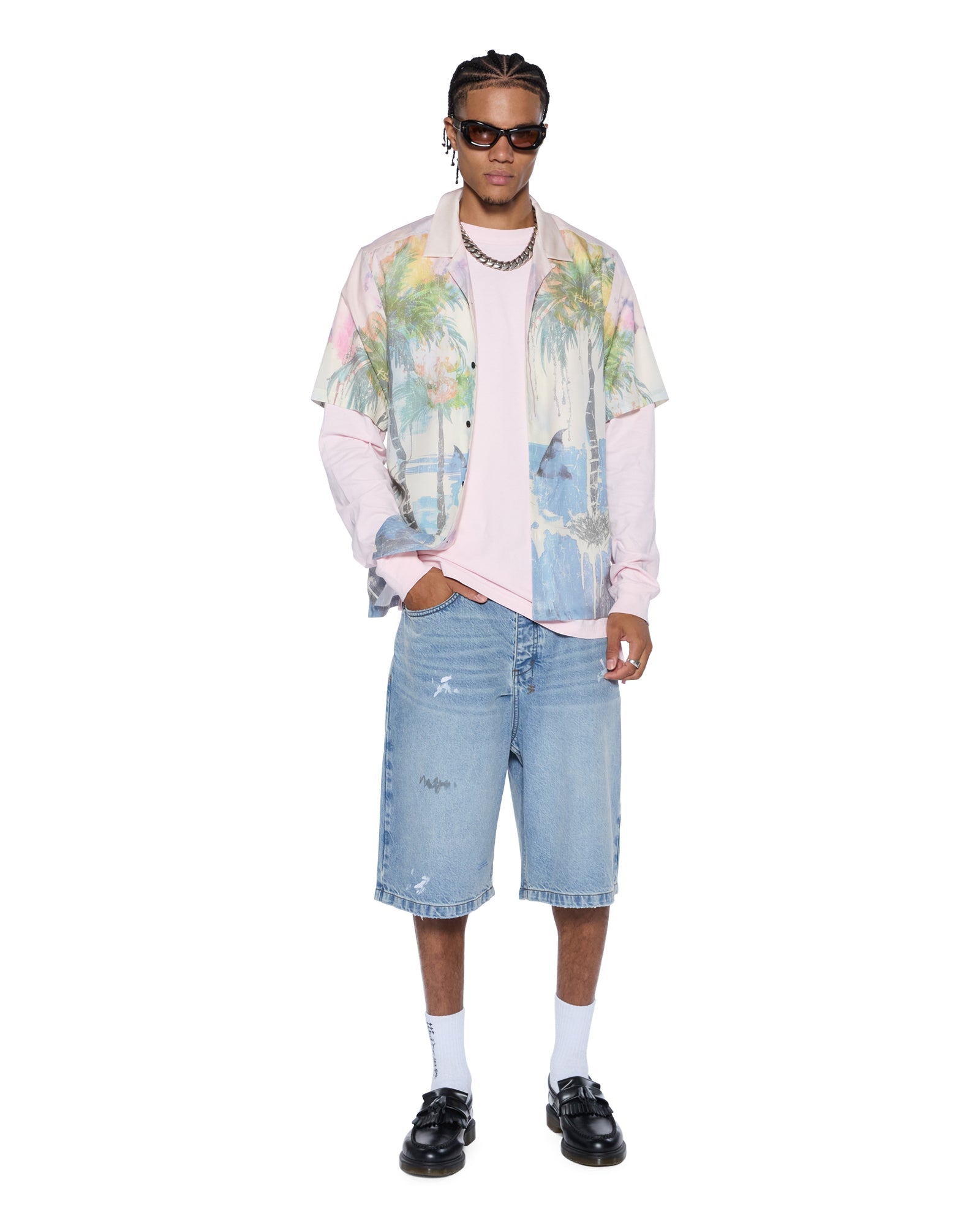 MENS  ALLDAY BIGGIE LS TEE ICE QUARTZ OVERSIZED TEES