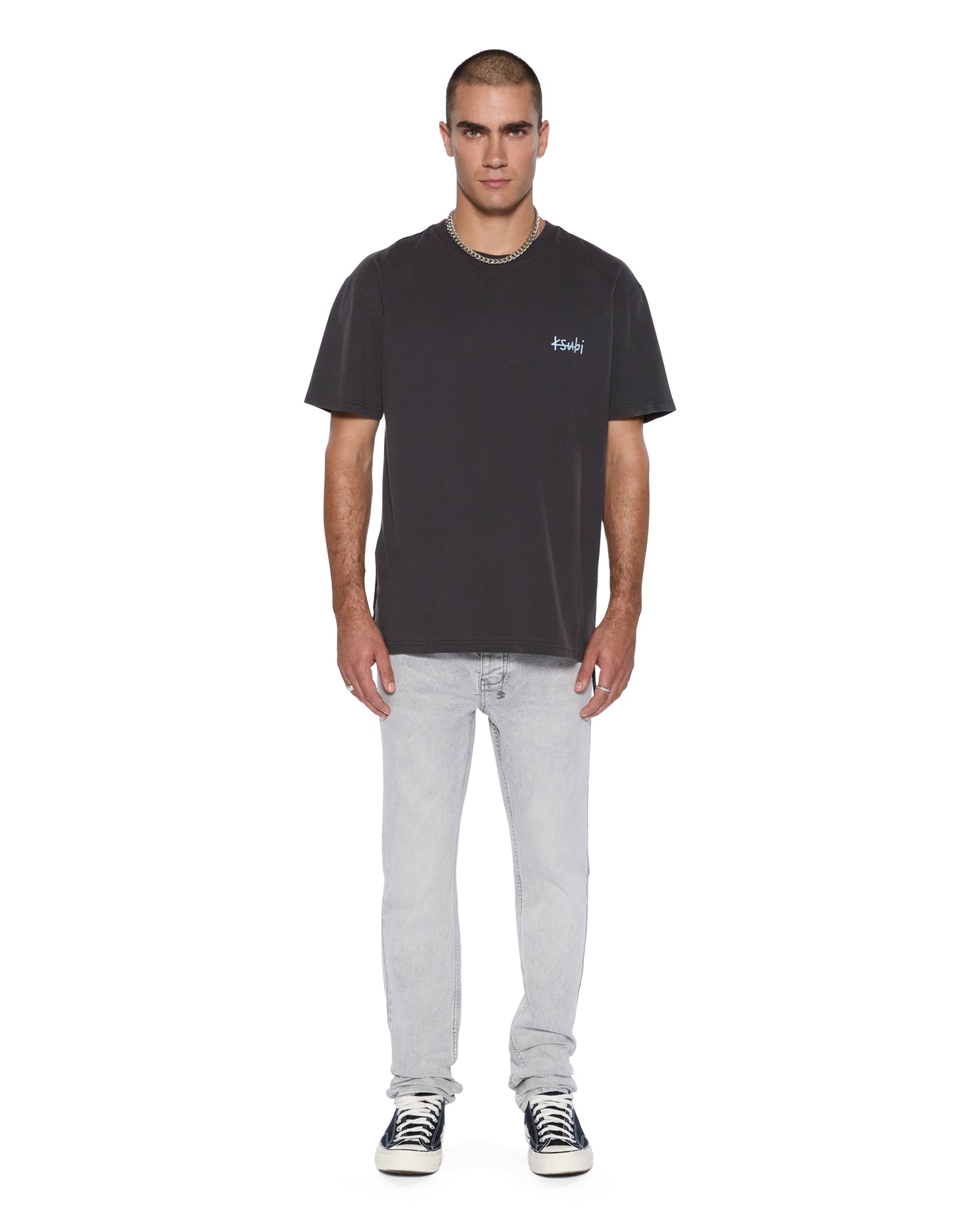 MENS ALLDAY BIGGIE SS TEE FADED BLACK OVERSIZED TEES