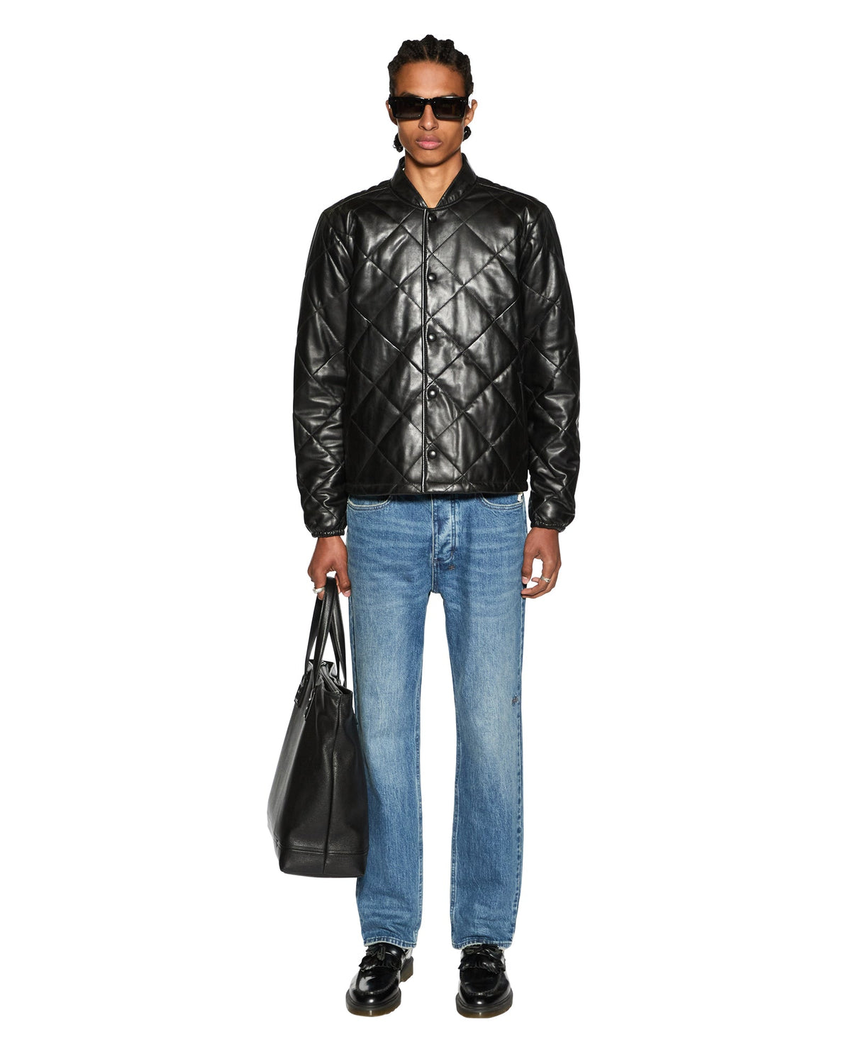 ECLIPSE QUILTED BOMBER BLACK