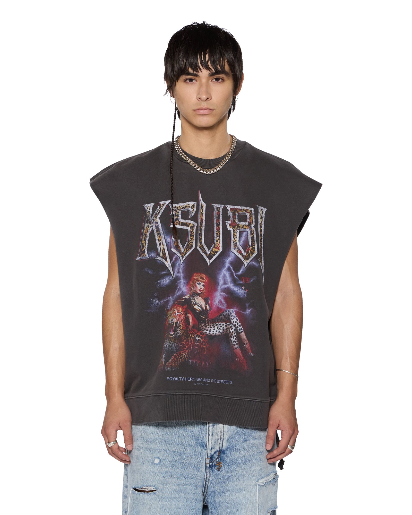 KINGDOM SLASH CREW FADED BLACK