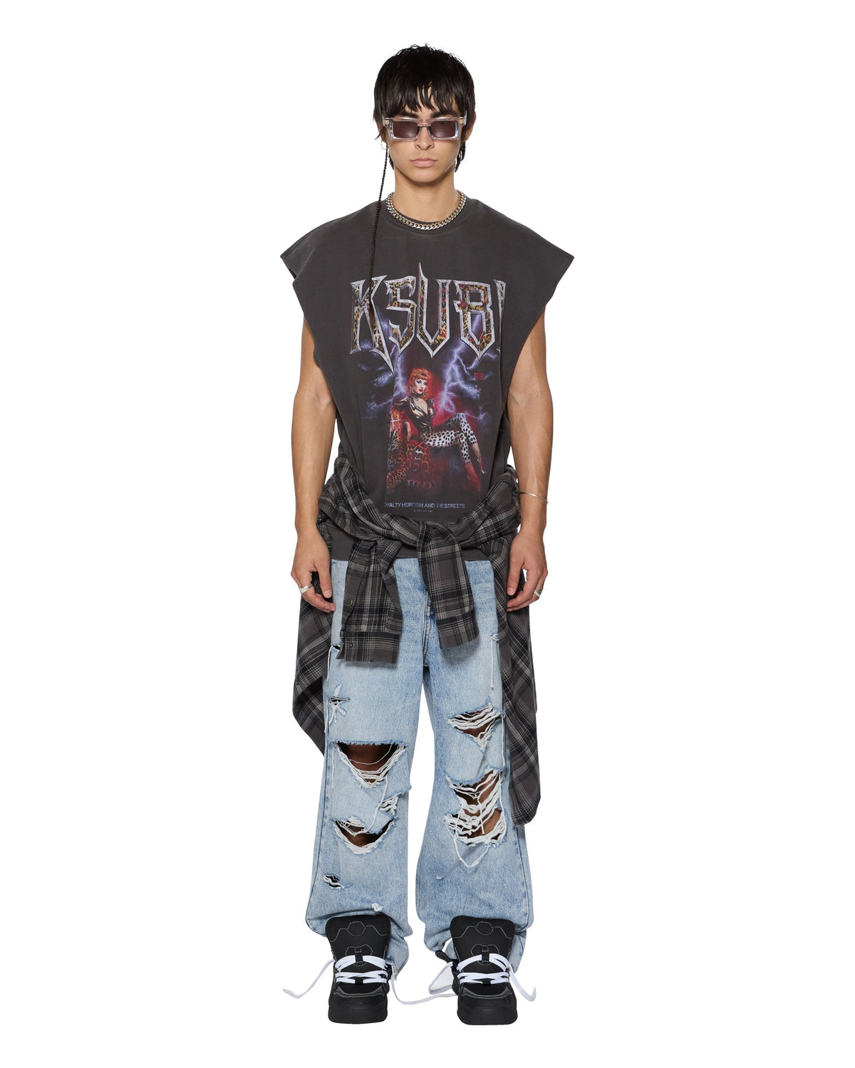 KINGDOM SLASH CREW FADED BLACK