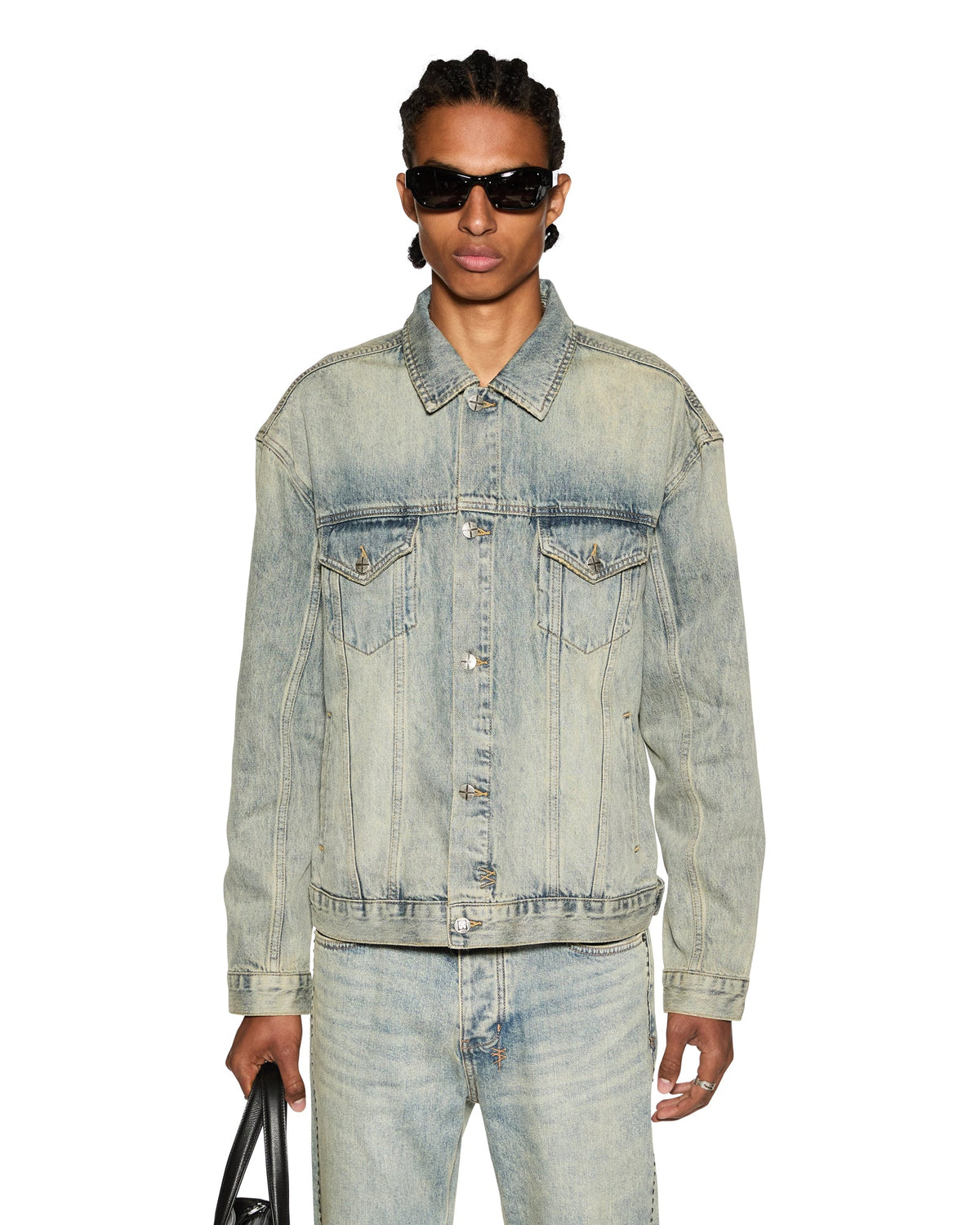 Mens Oh G Jacket Stagelight Oversized Jackets - Denim
