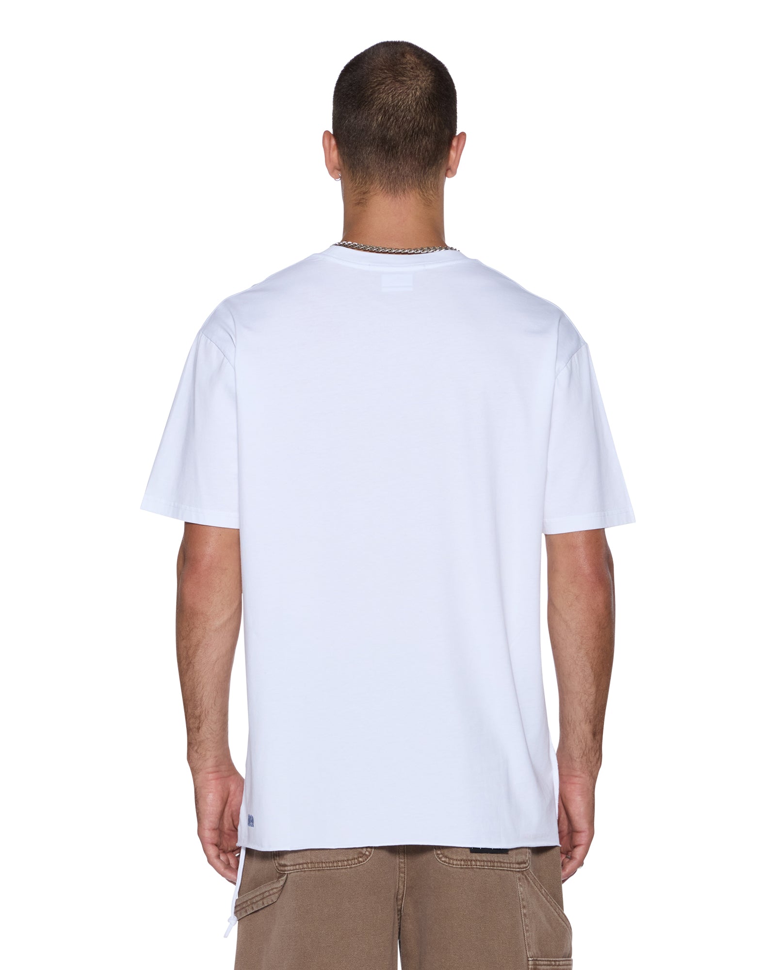 MENS  ROMEO BIGGIE SS TEE TRU WHITE OVERSIZED TEES