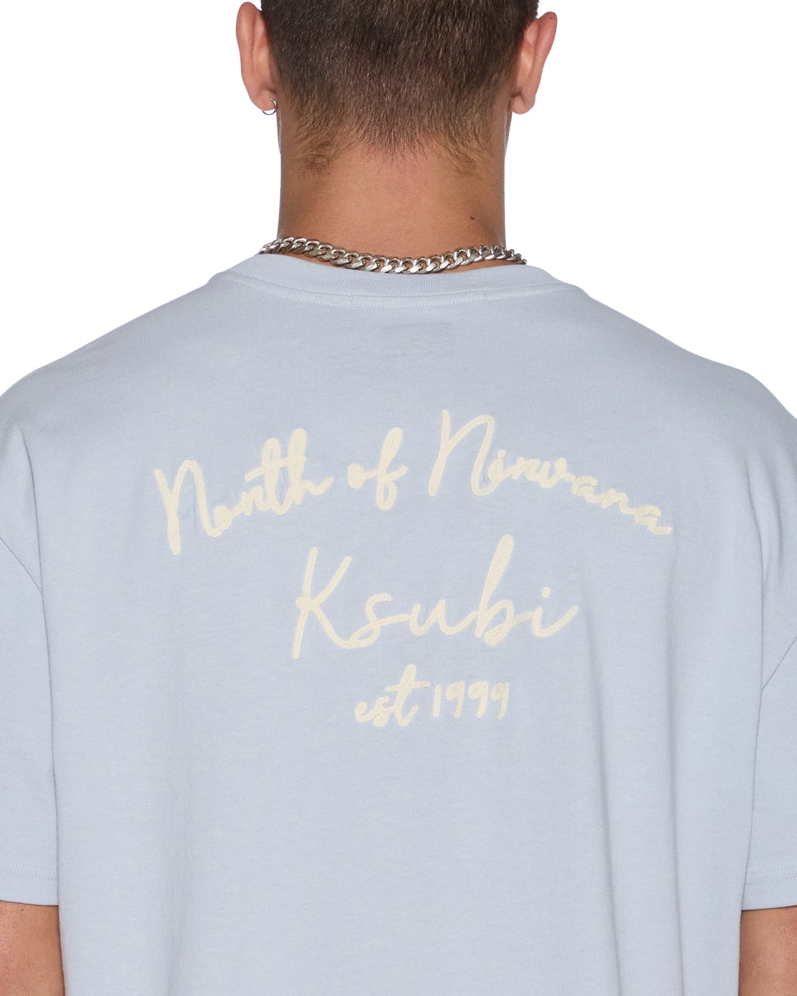 MENS  SALUD BIGGIE SS TEE BLUE MIST OVERSIZED TEES