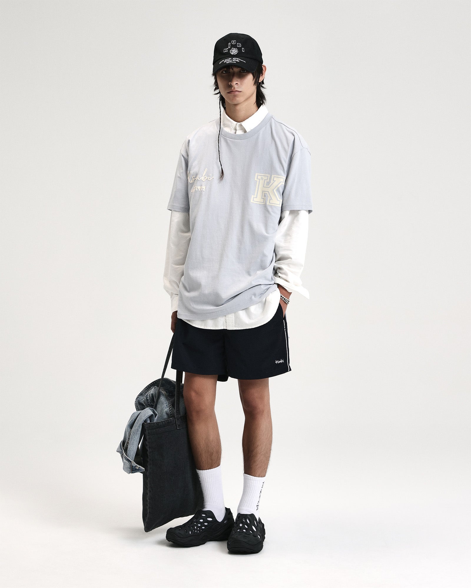 MENS  SALUD BIGGIE SS TEE BLUE MIST OVERSIZED TEES