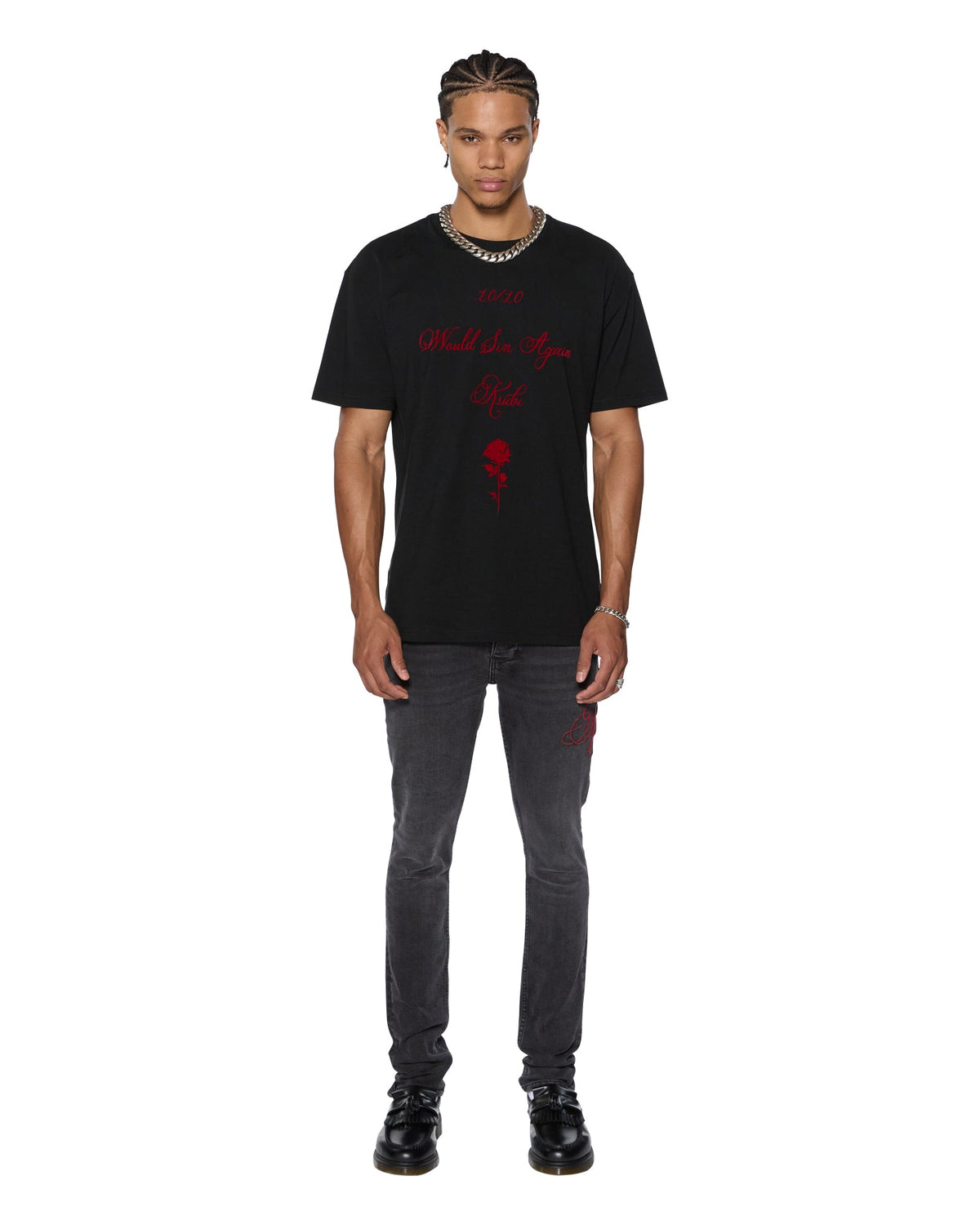 MENS VAN WINKLE BLACK ROKK DENIM JEANS