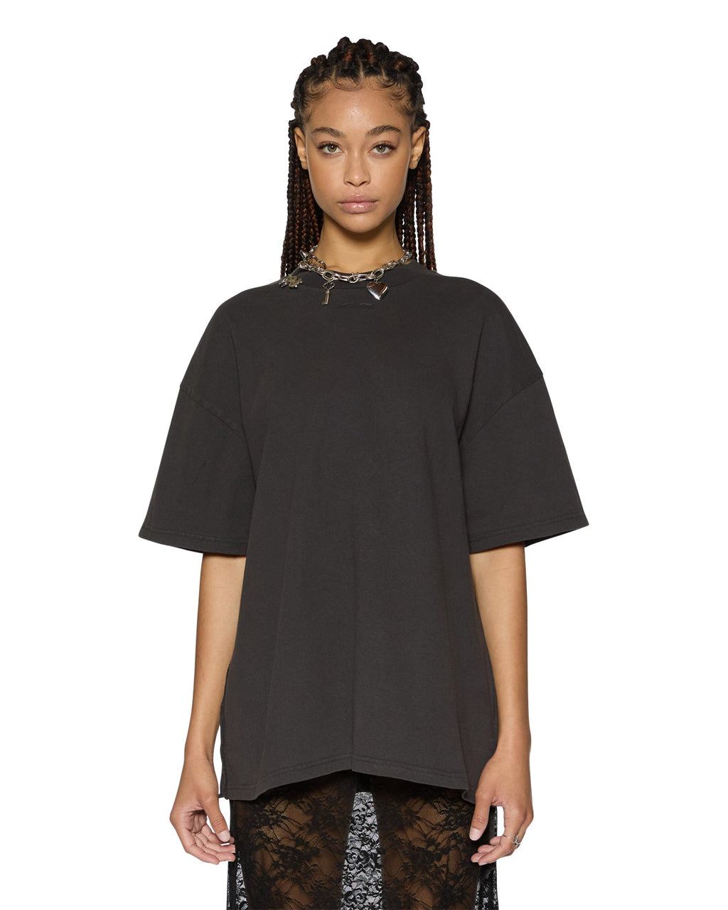 WOMENS SOTT BOYFRIEND TEE BLACK TEES