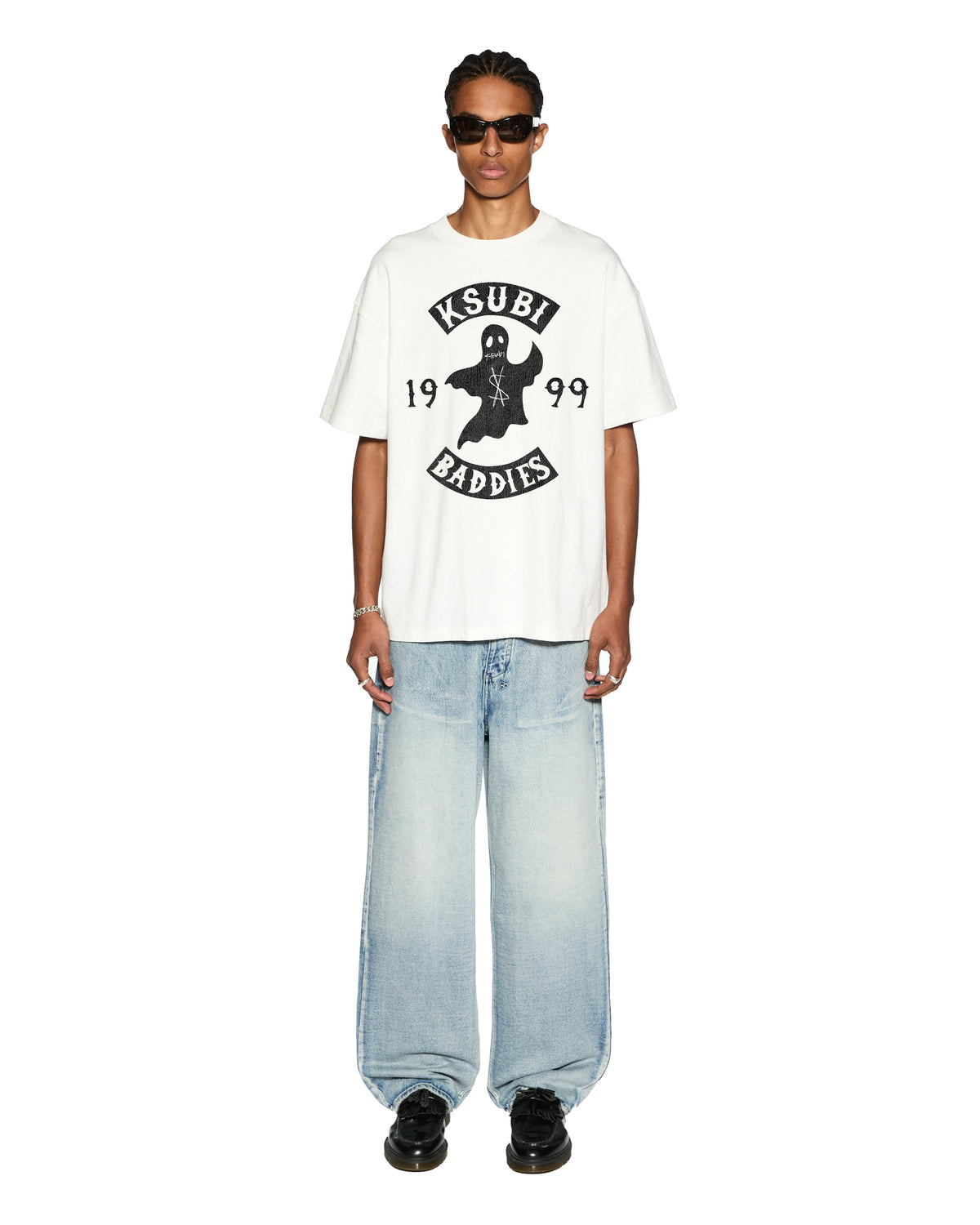 MENS BADDIES EKCESS VINTAGE WHITE TEES