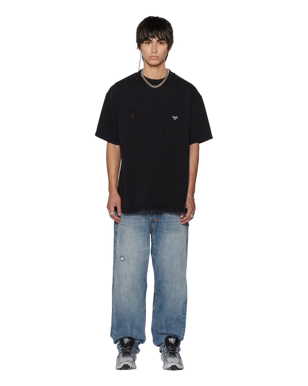 STAMP EKCESS POCKET SS TEE BLACK