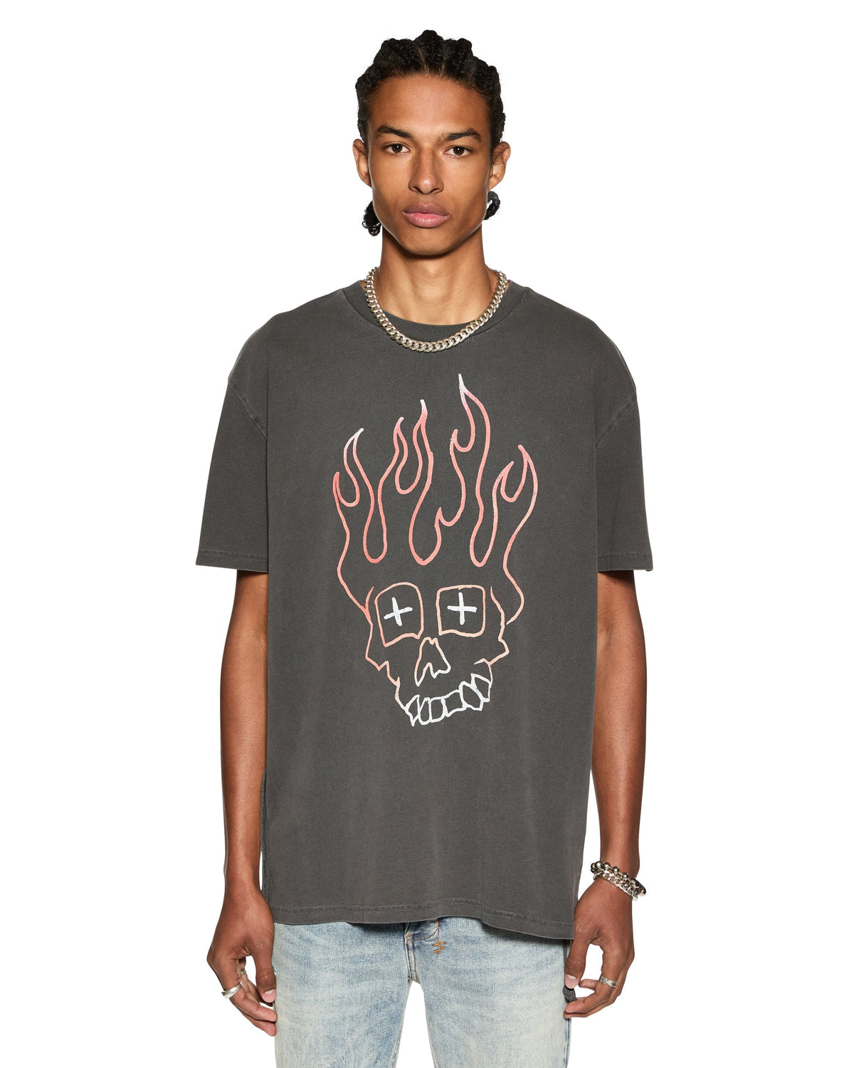 SKULL BIGGIE SS TEE FADED BLACK