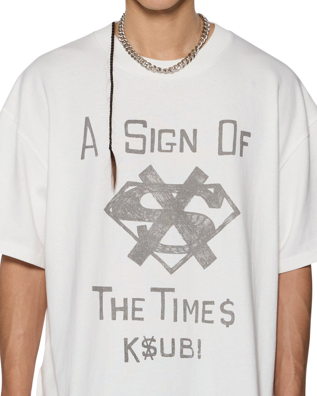 MENS THE SIGN EKCESS SS TEE ANTIQUE WHITE TEES