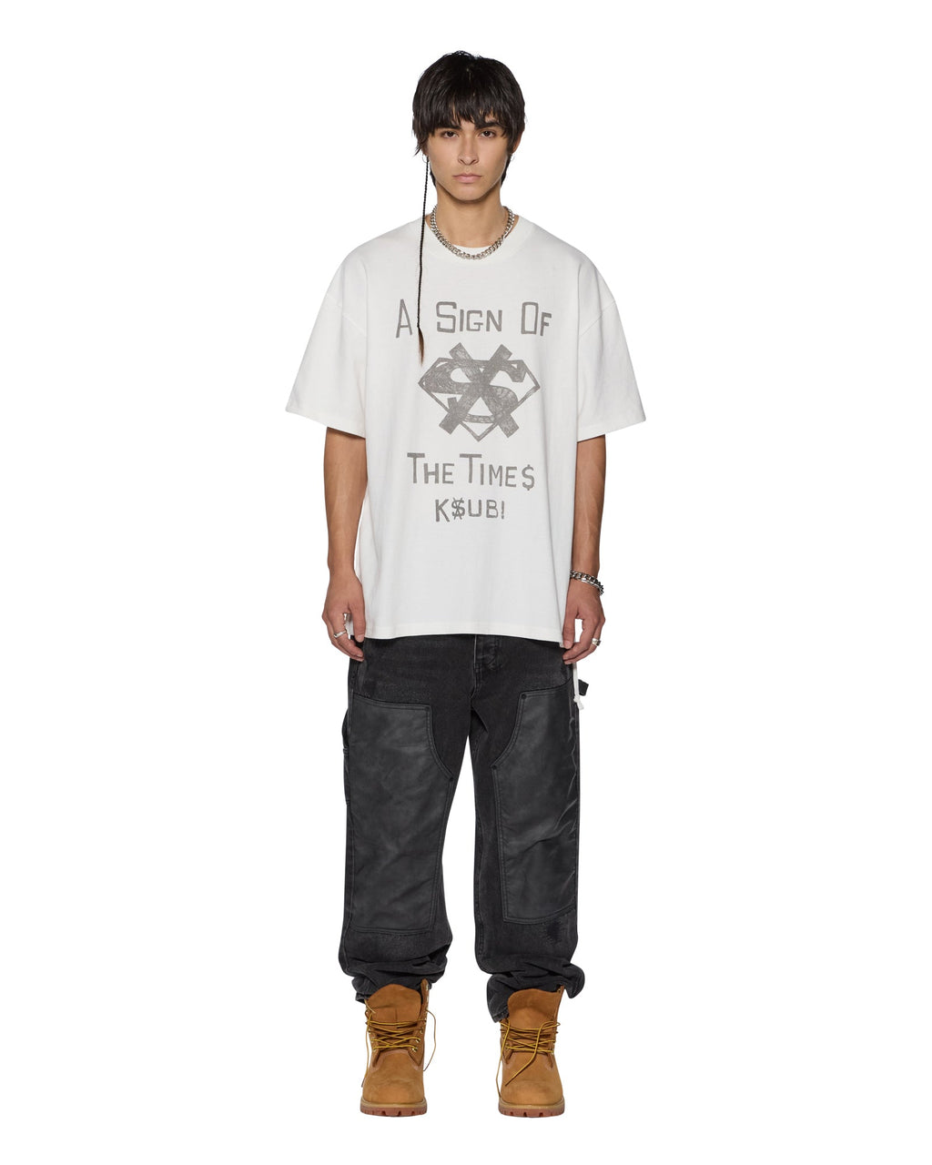 MENS THE SIGN EKCESS SS TEE ANTIQUE WHITE TEES