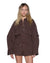 WOMENS  ASTRA LS CARGO SHIRT CHOCOLATE OVERSIZED SHIRTS